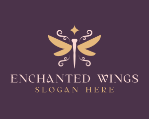 Enchanted Dragonfly Wings logo design
