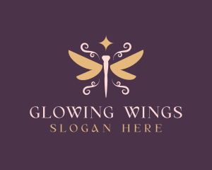 Enchanted Dragonfly Wings logo design