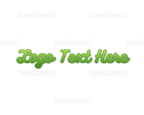 Curly Green Gradient Logo