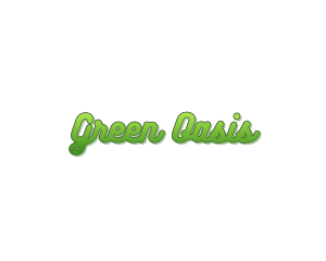 Curly Green Gradient   logo design