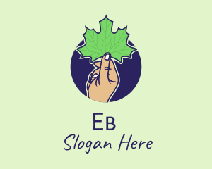 Garden - Maple Leaf Hand logo design