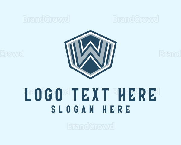 Industrial Shield Letter W Logo