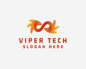 Viper Snake Loop logo design
