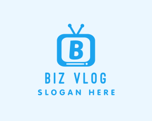 Television Video Vlog logo design