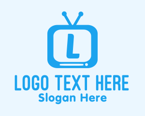 Television - Blue Television Lettermark logo design