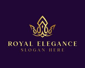 Elegant Royal Queen Crown logo design