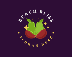 Naughty Pear Bra logo design