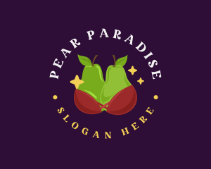 Naughty Pear Bra logo design