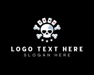 Bet - Skull Cards Casino logo design