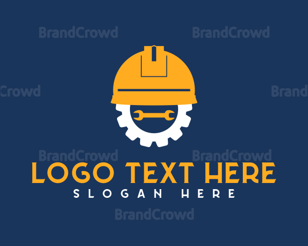 Engineering Hat Wrench Construction Logo