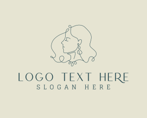 Gemstone - Elegant Lady Earring logo design