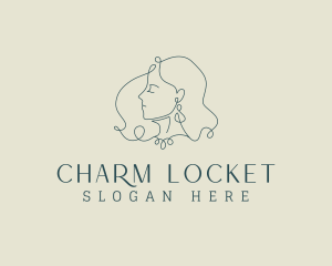 Locket - Elegant Lady Earring logo design