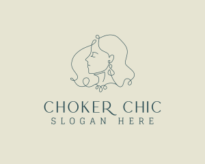 Choker - Elegant Lady Earring logo design