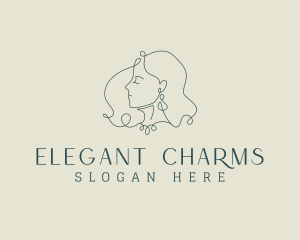 Elegant Lady Earring logo design