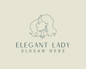 Elegant Lady Earring logo design