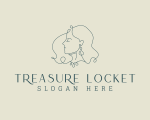 Locket - Elegant Lady Earring logo design