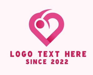 Dating App - Heart Romantic Dating logo design