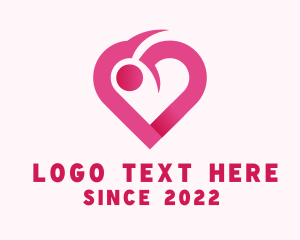 Giving - Heart Romantic Dating logo design