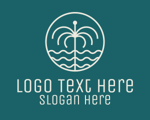 Spray - Tropical Water Fountain logo design