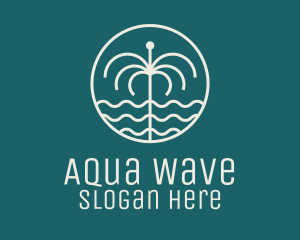 Water - Tropical Water Fountain logo design