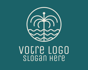 Mirage - Tropical Water Fountain logo design