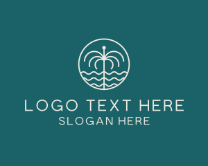 Tropical - Tropical Water Fountain logo design