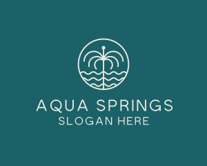 Tropical Water Fountain logo design