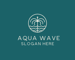 Water - Tropical Water Fountain logo design