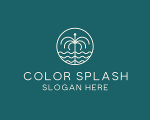 Tropical Water Fountain logo design