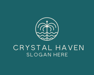 Tropical Water Fountain logo design