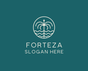 Tropical Water Fountain logo design