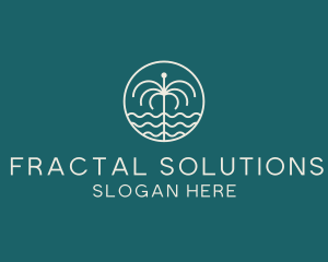 Tropical Water Fountain logo design