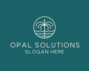 Tropical Water Fountain logo design