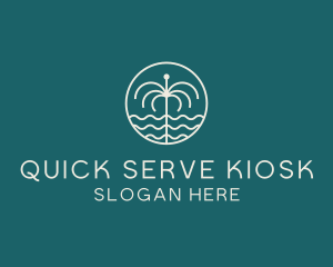 Tropical Water Fountain logo design