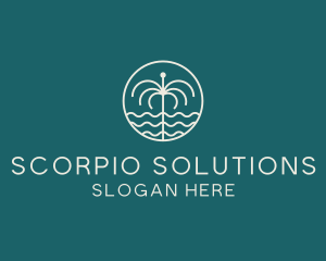 Tropical Water Fountain logo design