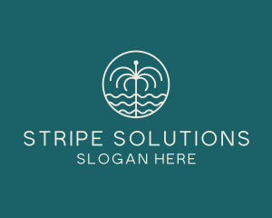 Tropical Water Fountain logo design