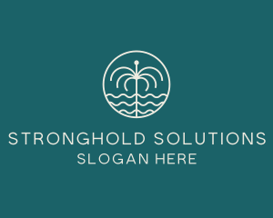 Tropical Water Fountain logo design