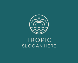 Tropical Water Fountain logo design