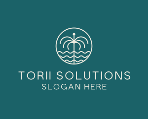 Tropical Water Fountain logo design