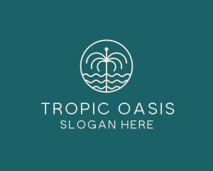 Tropical Water Fountain logo design