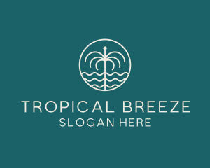 Tropical Water Fountain logo design