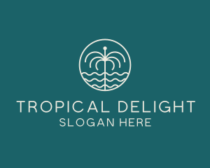 Tropical Water Fountain logo design