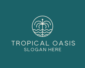 Tropical - Tropical Water Fountain logo design