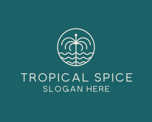 Tropical Water Fountain logo design