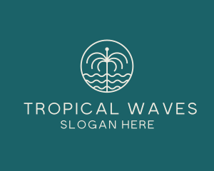 Tropical Water Fountain logo design