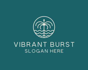 Burst - Tropical Water Fountain logo design