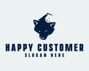 Happy Dog Cat logo design