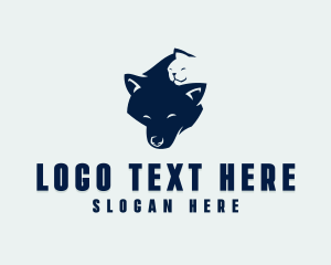 Animal Shelter - Happy Dog Cat logo design