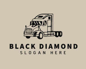 Flatbed Truck Delivery logo design