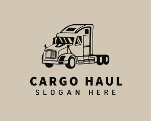 Flatbed Truck Delivery logo design